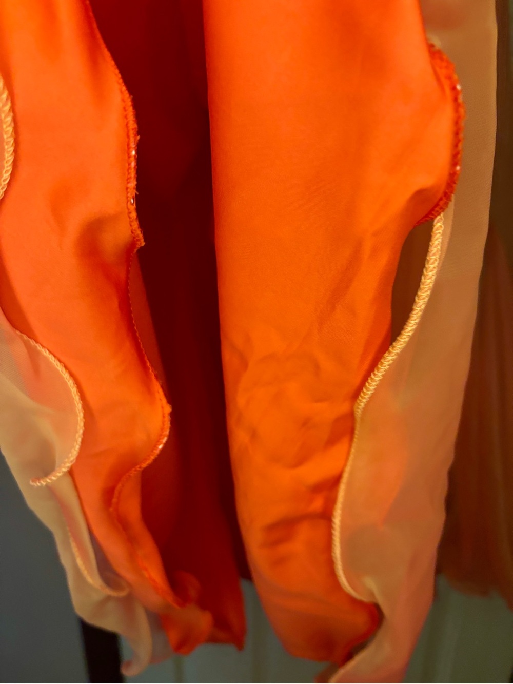 Handmade Coral Suede-Waist Tulle Chiffon Circle Maxi Skirt S/M - Picture 11 of 16